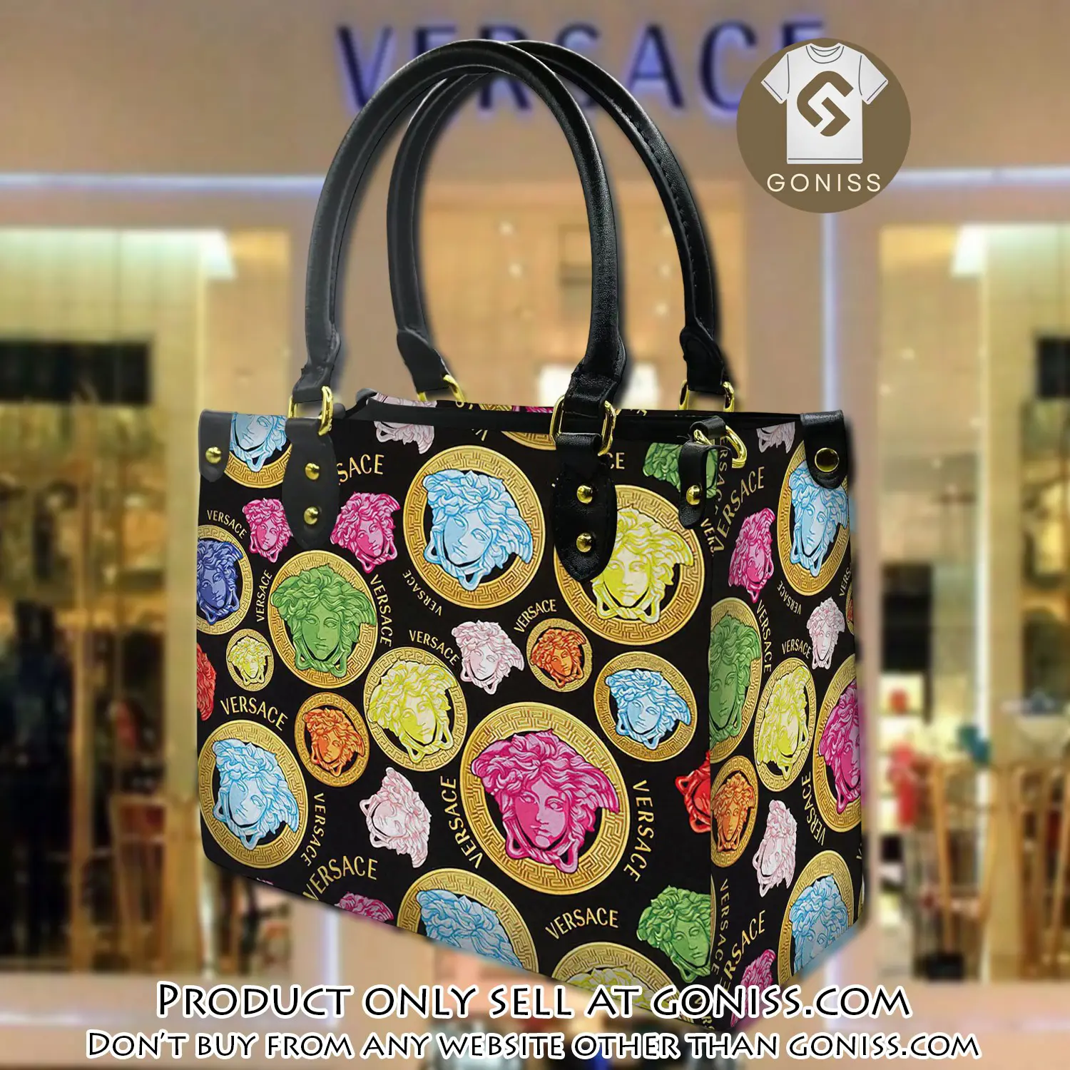 Versace women luxury leather handbag 3d lhb1040 gn0830929